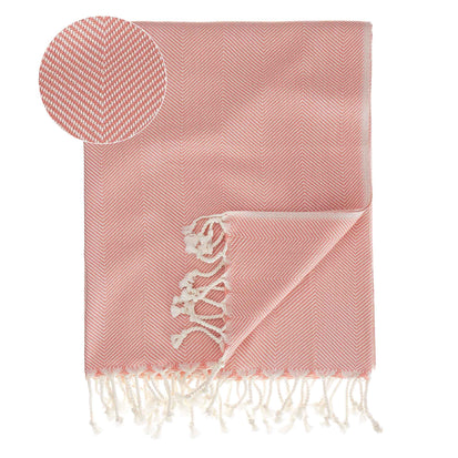 Laza Hammam Towel papaya & white, 100% cotton