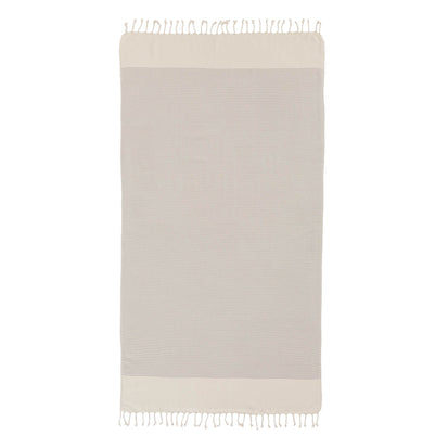 Bolu Hammam Towel in light grey & natural white | Home & Living inspiration | URBANARA