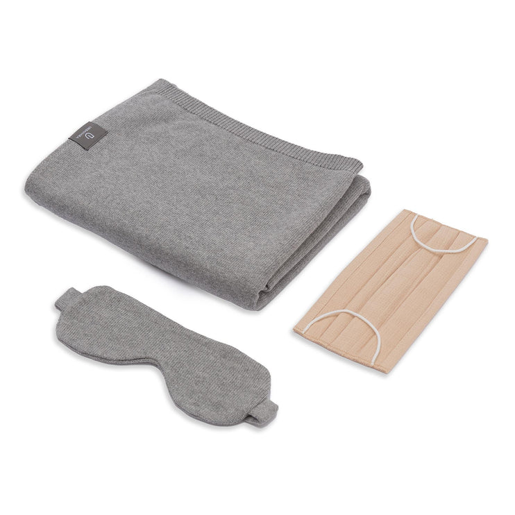 Coura Travel Set light grey melange, 100% organic cotton | URBANARA loungewear
