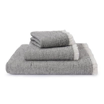 Fraiao Towel [Black/Natural white]